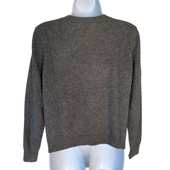 Halogen Cashmere Sweater Grey Rhinestones Excellent Size S - Picture 3 of 6